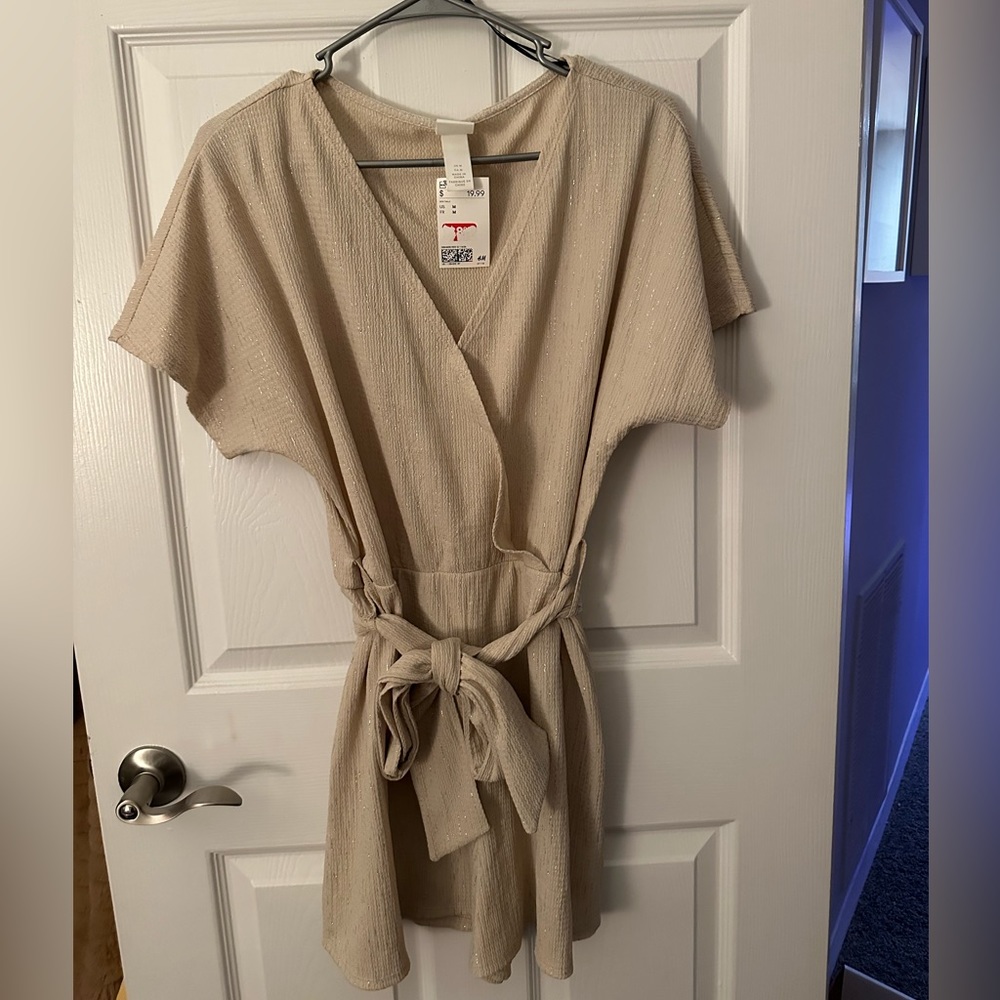 H&M Romper with Gold Threading